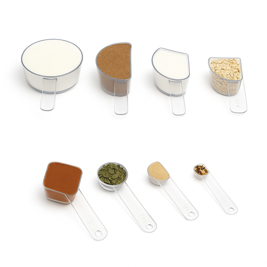 Visual Measuring Set - Clear, Stackable Cups + Spoons (Online Exclusive)
